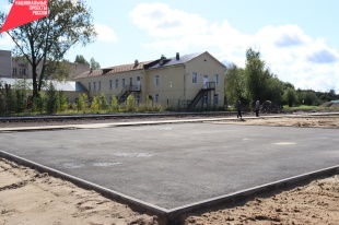 В с. Юсьва Юсьвинского муниципального округа благоустраивается новое общественное пространство