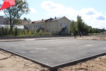 В с. Юсьва Юсьвинского муниципального округа благоустраивается новое общественное пространство