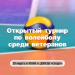 В ДЮСШ "Спарт" пройдет Турнир по волейболу среди ветеранов 